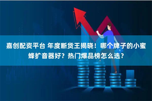 嘉创配资平台 年度断货王揭晓！哪个牌子的小蜜蜂扩音器好？热门爆品榜怎么选？